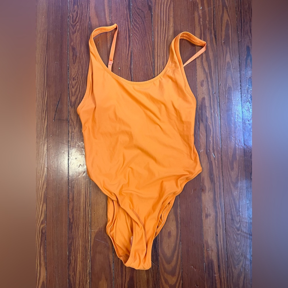SKIMS Vibrant Orange One piece swimsuit